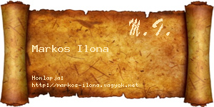 Markos Ilona névjegykártya